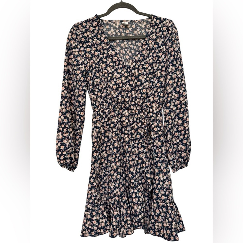Abound Floral Print Faux Wrap Dress XXS